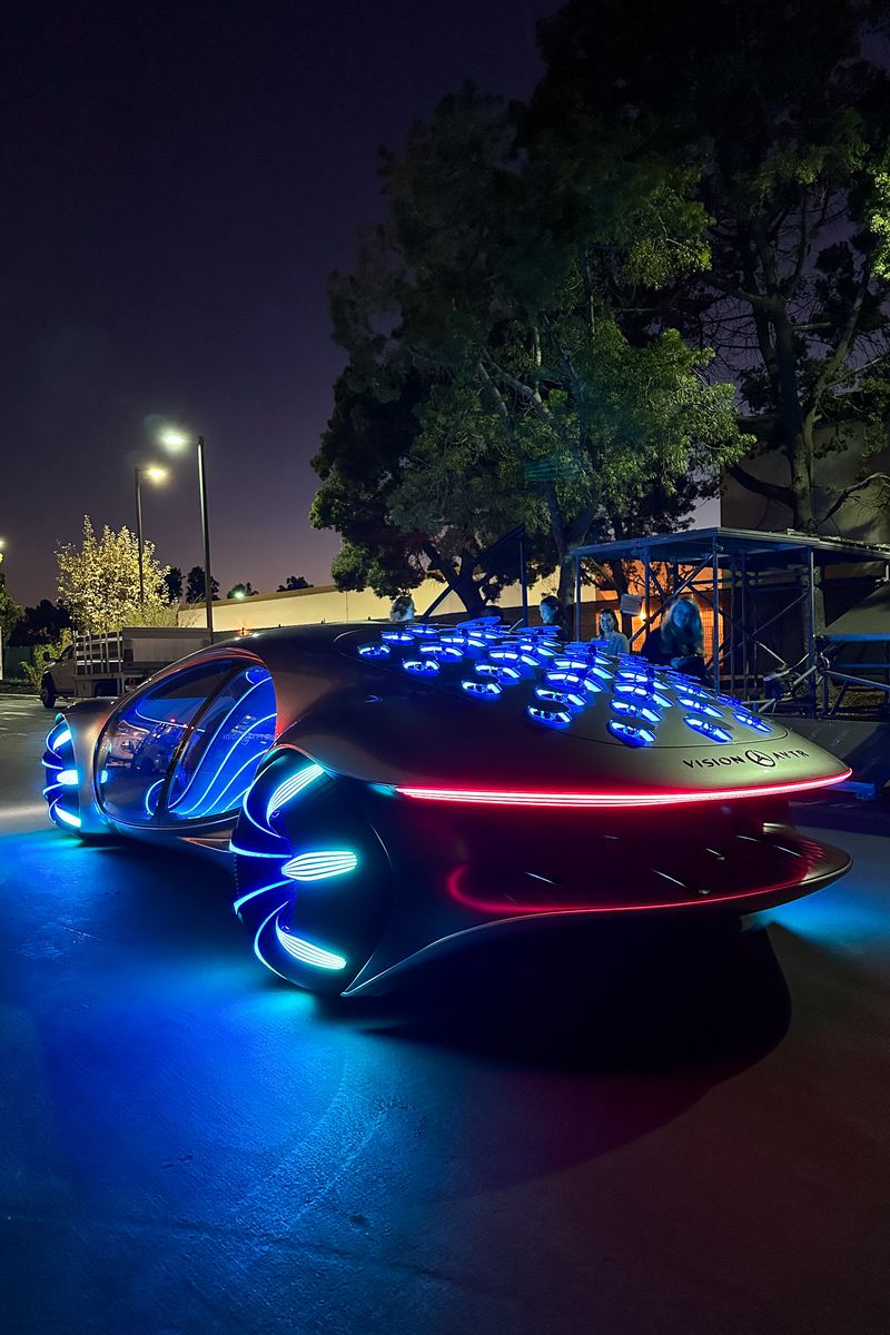 Futuristic exterior lighting animations