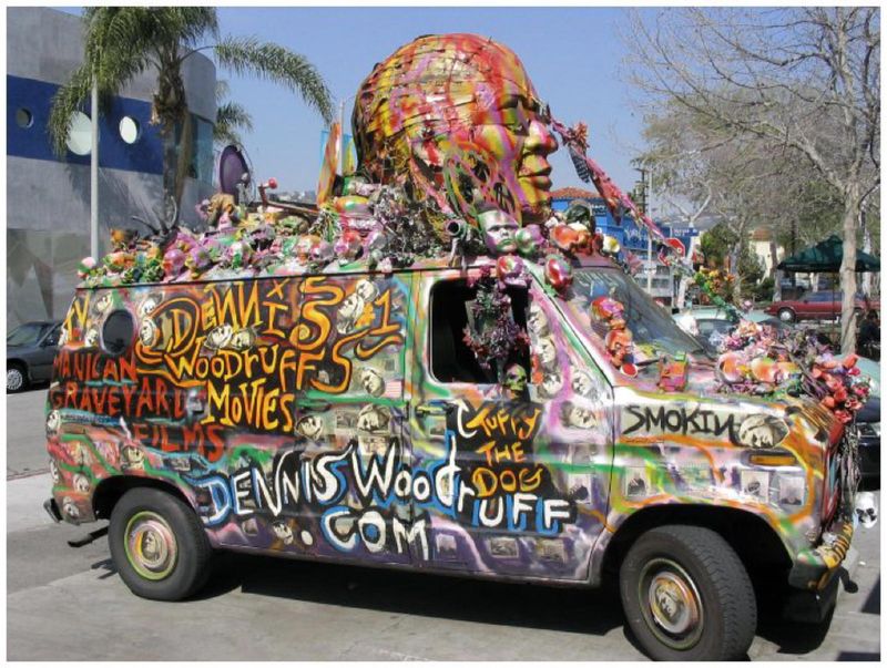 Dennis Woodruff's Hand-Decorated Art Cars