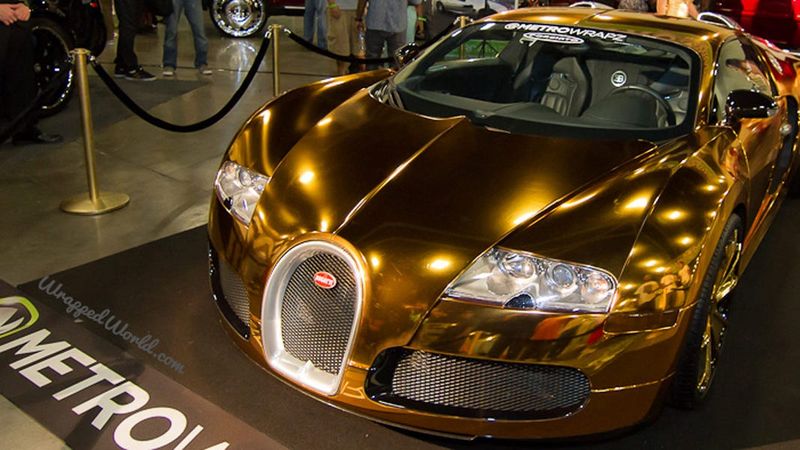 Flo Rida's Gold Chrome Bugatti Veyron
