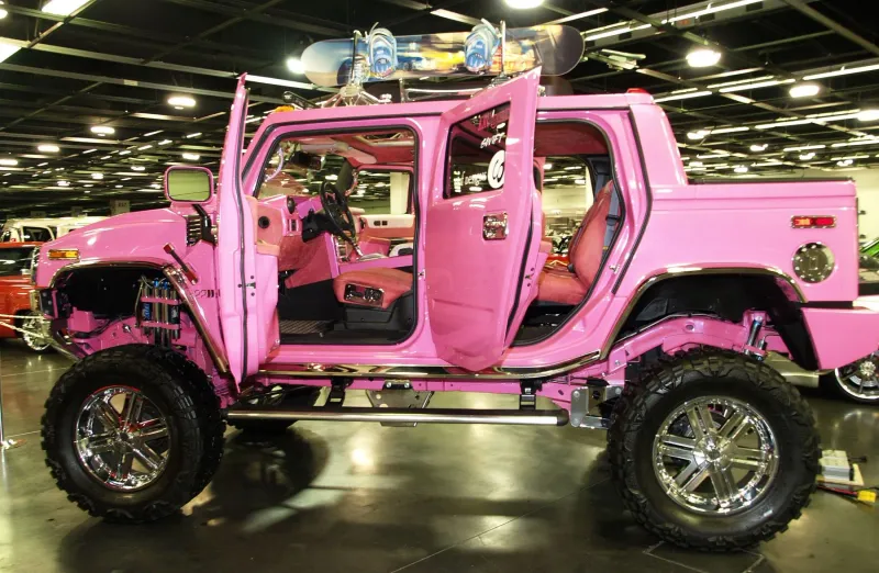 Britney Spears' Lifted Pink Hummer H2